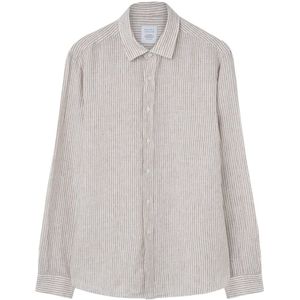 Xacus, Heren, Overhemden, Beige, Maat: M Linnen,