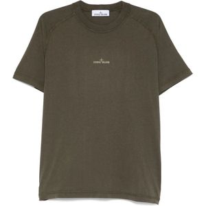 Stone Island, Heren, Tops, Groen, Maat: 2XL Katoen,