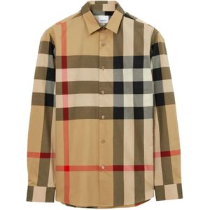 Burberry, Heren, Overhemden, Veelkleurig, Maat: S Katoen,