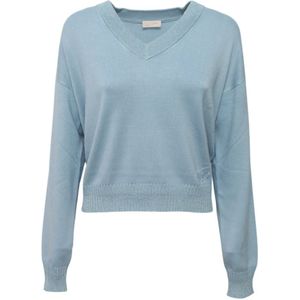 Liu Jo, Dames, Sweatshirts & Hoodies, Blauw, Maat: XS Viscose,