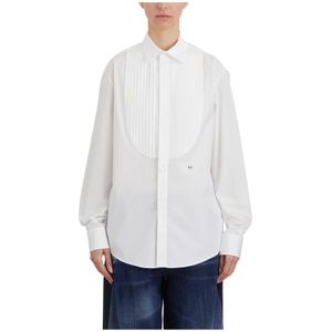 Dsquared2, Dames, Blouses & Shirts, Wit, Maat: XS Katoen,