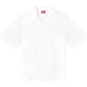 Diesel, Heren, Overhemden, Wit, Maat: M Katoen,