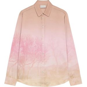 Pierre-Louis Mascia, Heren, Overhemden, Roze, Maat: XS Zijde,