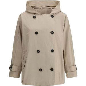 Brunello Cucinelli, Dames, Mantels, Beige, Maat: 2XS Zijde,