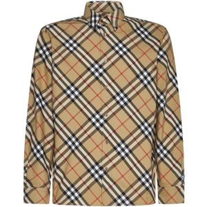 Burberry, Heren, Overhemden, Veelkleurig, Maat: XL Katoen,