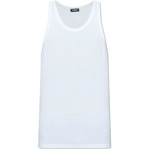 Dsquared2, Heren, Tops, Wit, Maat: S Katoen,