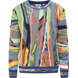 Carlo Colucci - Kleurrijke Geometrische Gebreide Trui - Veelkleurig - Heren