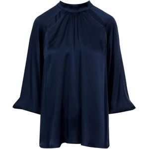 Semicouture, Dames, Blouses & Shirts, Blauw, Maat: M