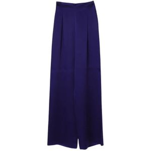 Max Mara Studio, Dames, Broeken, Blauw, Maat: M Zijde,