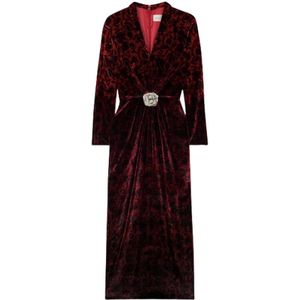 Saloni, Dames, Jurken, Veelkleurig, Maat: XL Zijde,