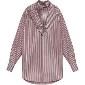 Ami Paris, Dames, Blouses & Shirts, Rood, Maat: 2XS Katoen,