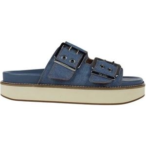 Ganni, Dames, Schoenen, Blauw, Maat: 40 EU Denim,