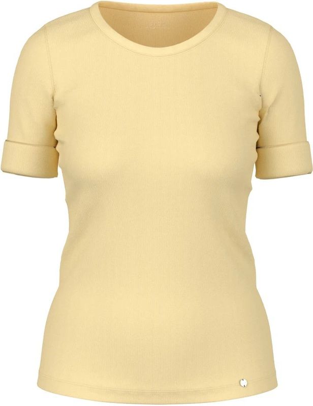 T-shirt met ronde hals en mouwen met opslag