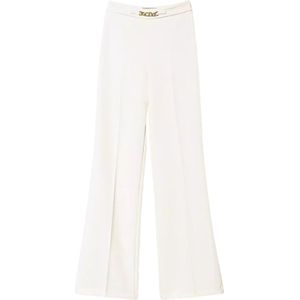 Twinset, Dames, Broeken, Wit, Maat: 2XS Viscose,