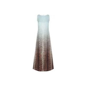 Fendi Zijden jurk met metalen ketting in meerdere kleuren , Multicolor , Dames , Maat: S