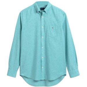 Gant, Heren, Overhemden, Blauw, Maat: XL Katoen,