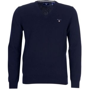 Gant, Heren, Truien, Blauw, Maat: 3XL Wol,