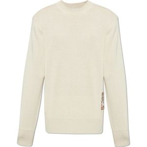 Burberry, Heren, Truien, Beige, Maat: S Wol,