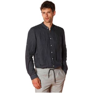 Mason's, Heren, Overhemden, Blauw, Maat: XL Linnen,