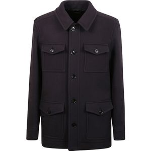 Tom Ford, Heren, Jassen, Blauw, Maat: L Wol,