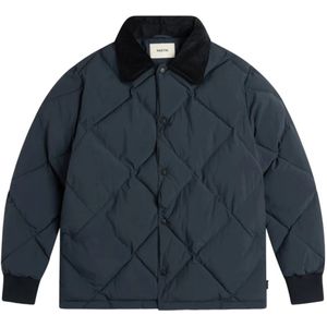 Kestin, Heren, Jassen, Blauw, Maat: XL Leer,