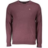 Napapijri - Gebreide Trui - Paars - Wol - Ronde Hals