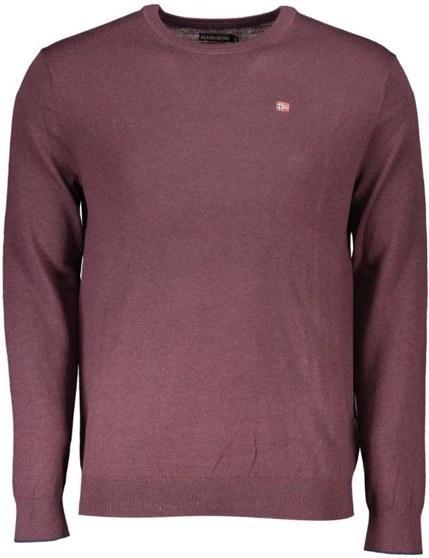 Napapijri - Gebreide Trui - Paars - Wol - Ronde Hals