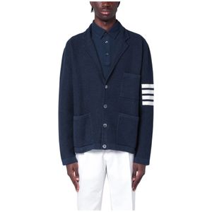 Thom Browne, Heren, Truien, Blauw, Maat: XL Katoen,