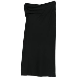 Alberta Ferretti, Dames, Rokken, Zwart, Maat: XS Wol,