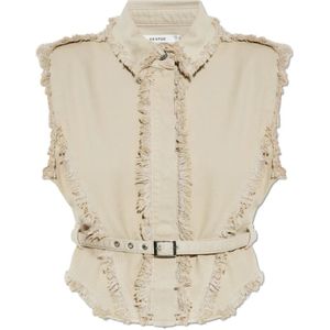 Gestuz, Dames, Jassen, Beige, Maat: M Katoen,