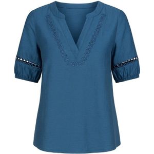 2-Biz, Dames, Blouses & Shirts, Blauw, Maat: XL Viscose,