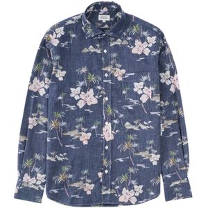 Hartford, Heren, Overhemden, Blauw, Maat: XL Katoen,