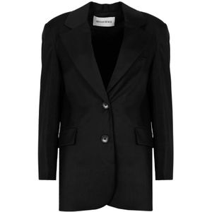 Silvian Heach - Thomasin - Leren Jas - Zwart - Vrouw