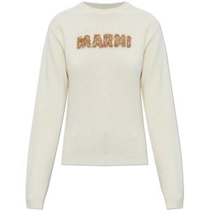 Marni, Dames, Truien, Beige, Maat: XS Wol,