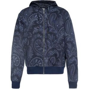 Etro, Heren, Sweatshirts & Hoodies, Blauw, Maat: L Katoen,