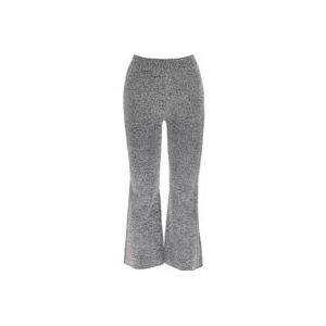 Ganni Cropped Broeken , Gray , Dames , Maat: M