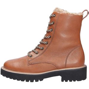 Paul Green - Veterlaarsjes - Beige gemêleerd / Cognac - Leer
