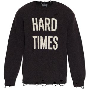 Moschino, Heren, Truien, Zwart, Maat: M Wol,