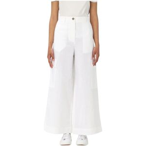 Colmar, Dames, Broeken, Wit, Maat: XS Linnen,