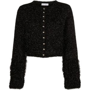 Rabanne, Dames, Truien, Zwart, Maat: S