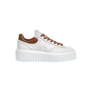 Hogan Witte Leren Sneakers Aw23 , White , Dames , Maat: 39 EU