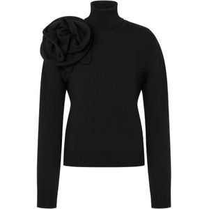 Moschino, Dames, Truien, Zwart, Maat: M Wol,