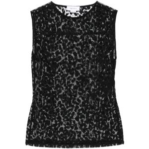 Alexander McQueen, Dames, Tops, Zwart, Maat: XS