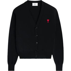 Ami Paris, Heren, Truien, Zwart, Maat: L Wol,