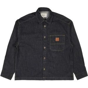 Carhartt Wip, Heren, Overhemden, Blauw, Maat: S Denim,