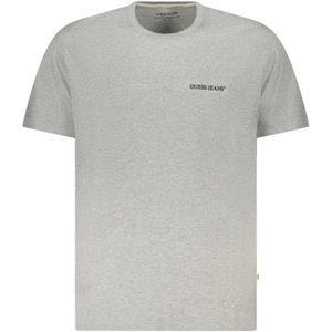 Guess, Heren, Tops, Grijs, Maat: S Katoen,