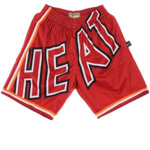 Mitchell & Ness - Miami Heat - Basketbalshorts - Rood - Heren - Polyester