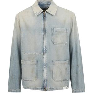 Golden Goose, Heren, Jassen, Blauw, Maat: L Denim,