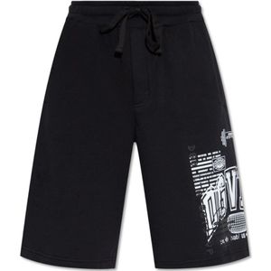 Dolce & Gabbana, Heren, Korte broeken, Zwart, Maat: M Katoen,