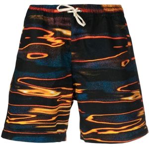 Blue Sky Inn, Heren, Badkleding, Oranje, Maat: S Polyamide,